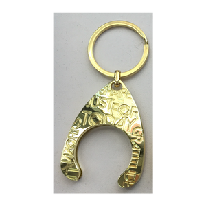 Satin Gold Key-chain Medallion Holder